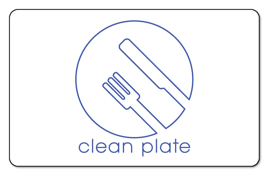 clean plate fork and knife logo on a white background